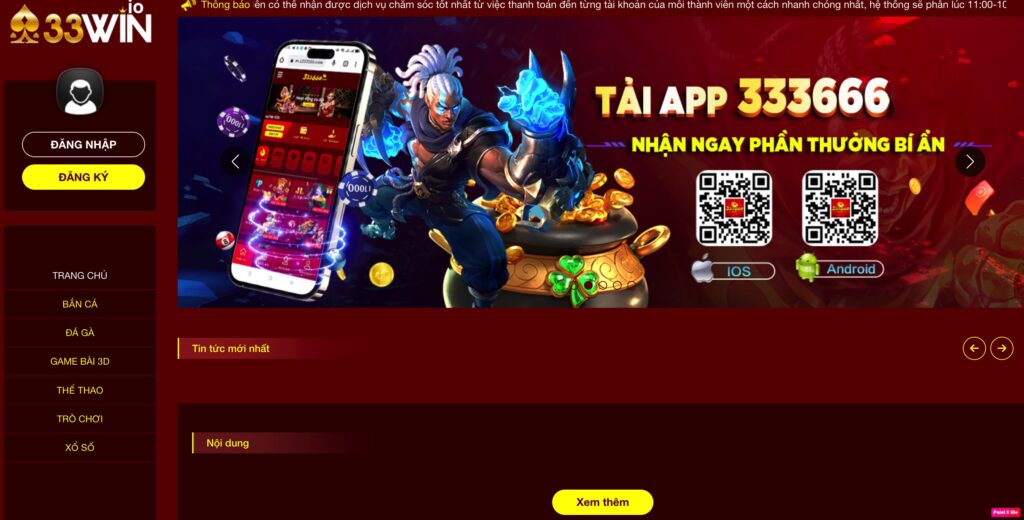 33win casino với màu rực rỡ, bắt sáng